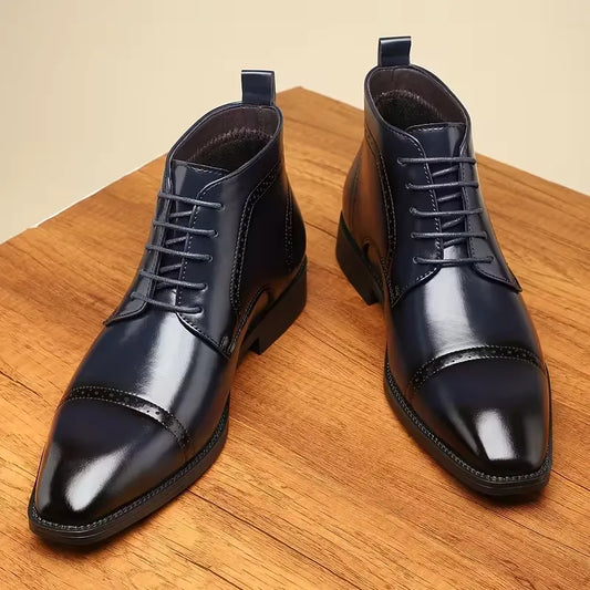 Bottines Derby Cap Toe en Cuir pour Homme