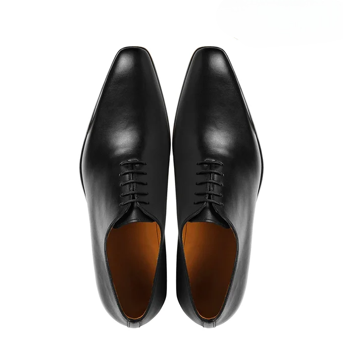 GATSO Richelieu Noire en Cuir de Veau 100%