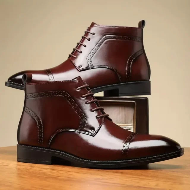 Bottines Derby Cap Toe en Cuir pour Homme